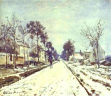 Haga click para ver la imagen ampliada the road to louveciennes the effect of snow.jpg